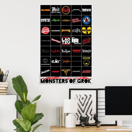 Monstres de Grok Poster (Bureau à domicile)
