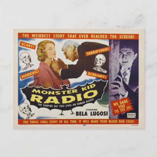 Monstres de vampire de Monster Kid Radio carte pos (Devant)