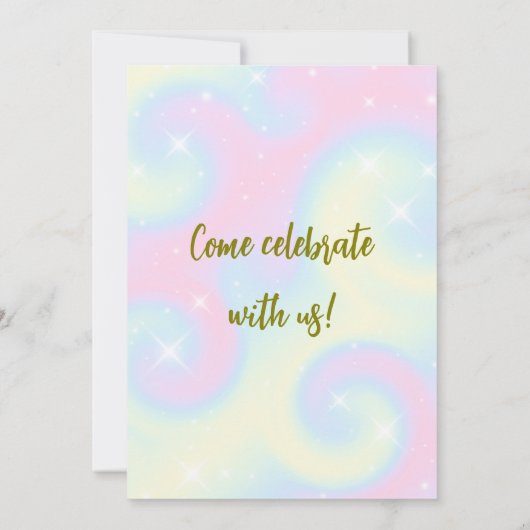 Monstres magiques Invitation d'anniversaire (Dos)