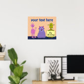 Monstres mignonnes pour enfants Poster (Bureau à domicile)