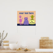 Monstres mignonnes pour enfants Poster (Cuisine)
