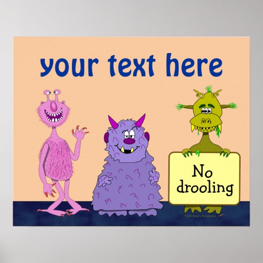 Monstres mignonnes pour enfants Poster (Devant)