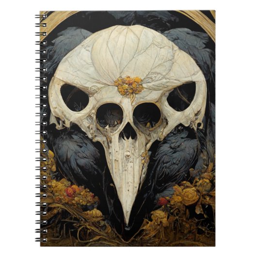 Monstro Raven Horror Gothic Gothic Notitieboek (Voorkant)