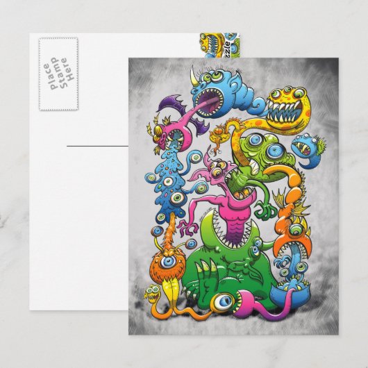 Monstrously Messy Briefkaart (Voorkant / Achterkant)