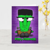 Monstrueusement carte de Frankie Halloween (Fleur jaune)