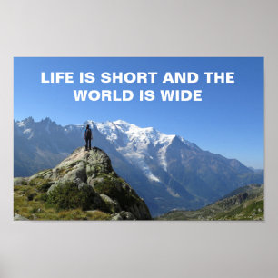 Mont Blanc Alps Travel Quote Poster