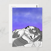 Mont Blanc avondlandschap Briefkaart (Voorkant / Achterkant)