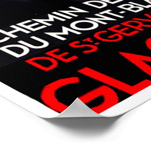 Mont Blanc, berg-Frankrijk, treinverkeer Poster (Hoek)