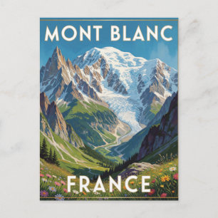 Mont Blanc Besneeuwde Toppen Frankrijk Bergzicht Briefkaart