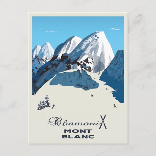 Mont Blanc, Chamonix Briefkaart (Voorkant)
