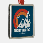 Mont Blanc France Sun Eagle Metalen Ornament (Rechts)