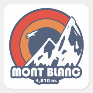 Mont Blanc France Sun Eagle Vierkante Sticker