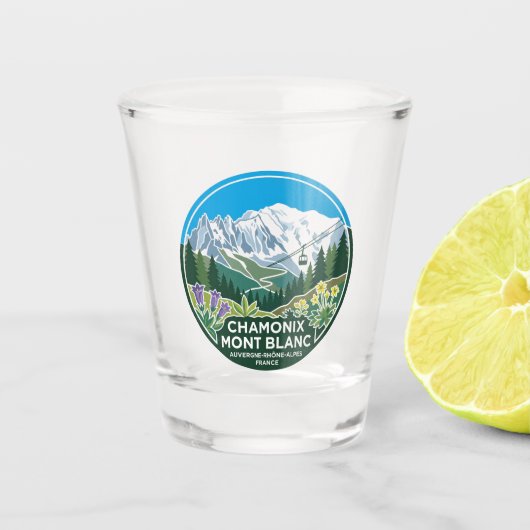 Mont Blanc Frankrijk Shot Glas (Voorkant)