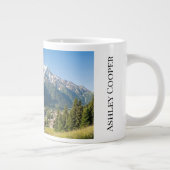 Mont Blanc French Alps Chamonix Custom Extra Grote Beker (Rechts)