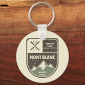 Mont Blanc French Alps Chamonix Frankrijk Sleutelhanger (Voorkant)