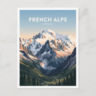 Mont Blanc-massief, Franse Alpen, Frankrijk Chamon Briefkaart