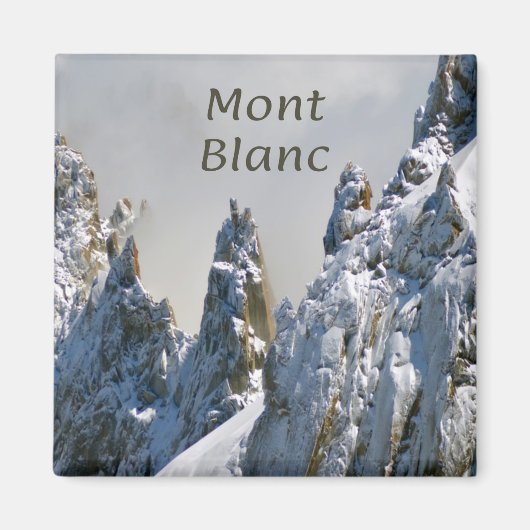 Mont Blanc Monte Bianco White Mountain Alps Europe Magneet (Voorkant)