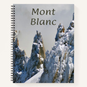 Mont Blanc Monte Bianco Witte Berg Alpen Europa Notitieboek