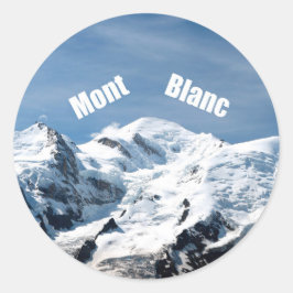 Mont Blanc Mountain - Magnificant! Ronde Sticker