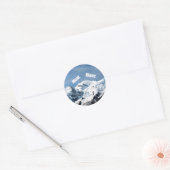 Mont Blanc Mountain - Magnificant! Ronde Sticker (Envelop)