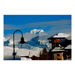 Mont Blanc Peisey Vallandry Franse Alpen Frankrijk Perfect Poster