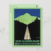 Mont Blanc Railroad Travel en Briefkaart (Voorkant / Achterkant)