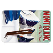 Mont Blanc  skiposter Magneet (Horizontaal)