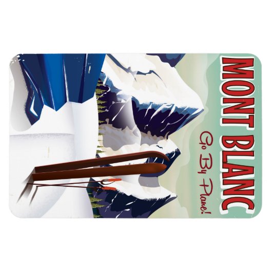 Mont Blanc skiposter Magneet (Horizontaal)