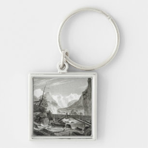 Mont Blanc van de Baths of St. Didier Sleutelhanger
