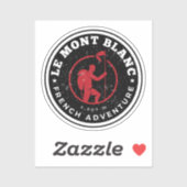Mont Blanc wandelen Frans avontuur- Monte Bianco Sticker (Vel)