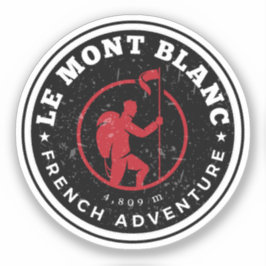 Mont Blanc wandelen Frans avontuur- Monte Bianco Sticker
