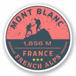 Mont Blanc wandelen Frans avontuur- Monte Bianco Sticker