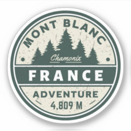 Mont Blanc wandelen Frans avontuur- Monte Bianco Sticker