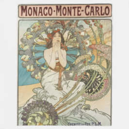  Mont-Carlo Poster door Alphonse Mucha Fleece Deken