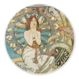  Mont-Carlo Poster door Alphonse Mucha Keramische Knop