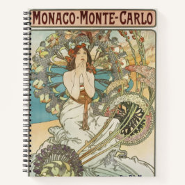  Mont-Carlo Poster door Alphonse Mucha Notitieboek