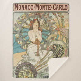  Mont-Carlo Poster door Alphonse Mucha Sherpa Deken