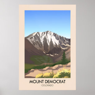 Mont Democrat Colorado États-Unis Affiche de voyag