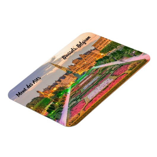 Mont des Arts Brussels België gestileerd Magneet (Linkerzijde)