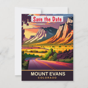 Mont Evans, Colorado, Carte postale de voyage, 