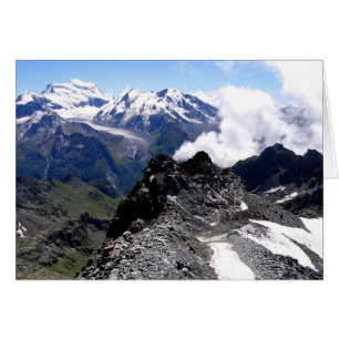 Mont Fort avec montagnes et glaciers carte