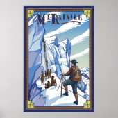 Mont Rainier - Escalade de glace - Affiche de voya (Devant)