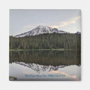 Mont Rainier : lac de réflexion à Sunrise Magnet