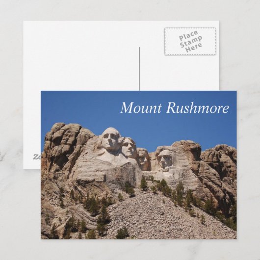 Mont Rushmore - carte postale (Devant / Derrière)