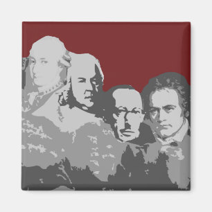 Mont Rushmore de compositeurs Magnet rouge