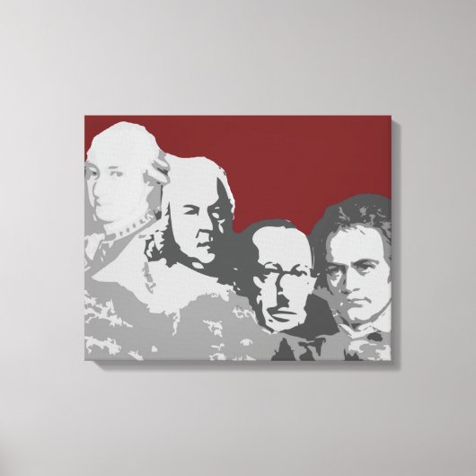 Mont Rushmore de compositeurs toile rouge Imprimer (Recto)