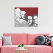 Mont Rushmore de compositeurs toile rouge Imprimer (Insitu(Salon))