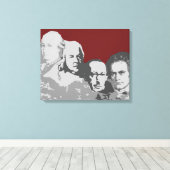 Mont Rushmore de compositeurs toile rouge Imprimer (Insitu (Plancher de Bois))
