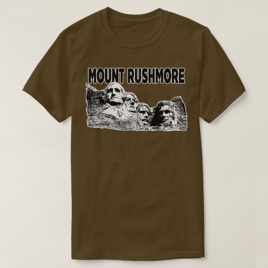 Mont Rushmore en TShirt noir et blanc (Design devant)