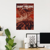 Mont Saint Helens - Explosion - Affiche de voyage (Bureau à domicile)